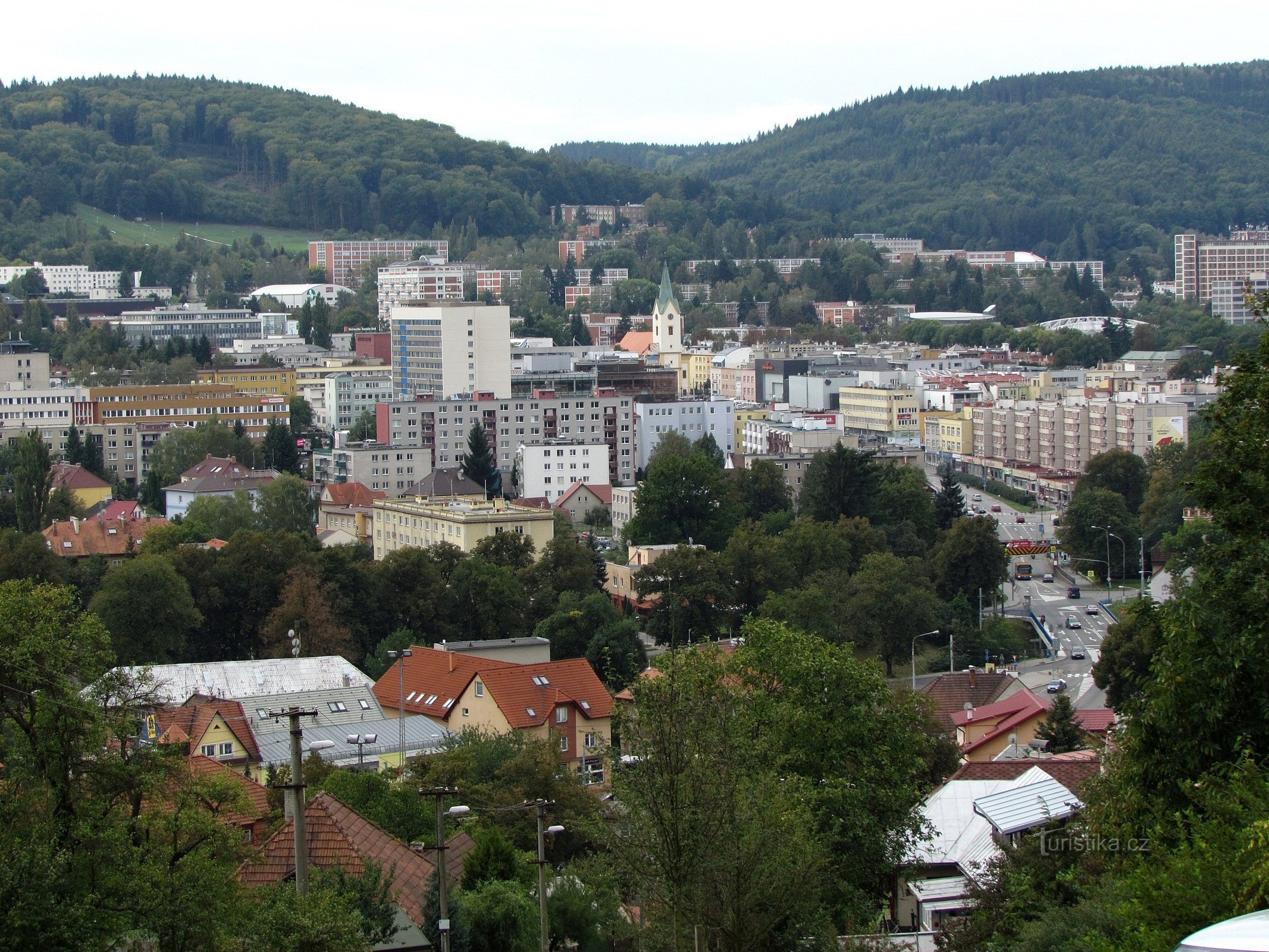 Zlín - la meilleure vue du centre-ville