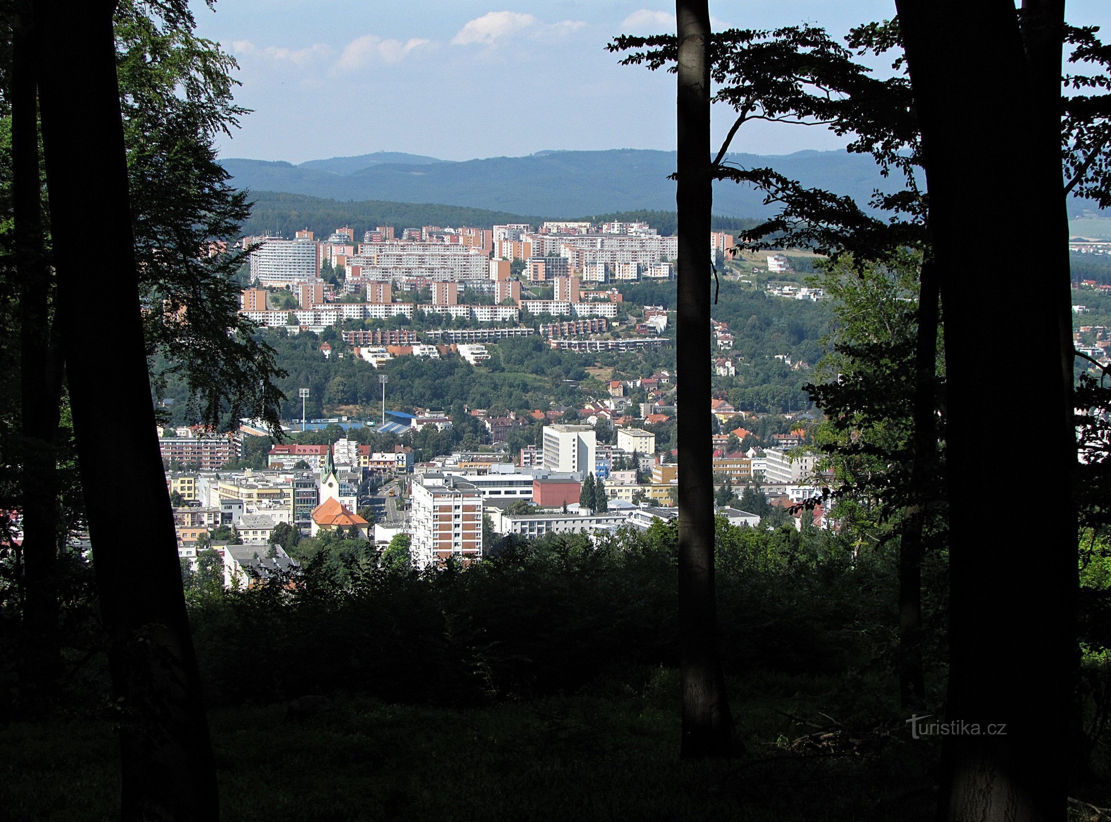 Zlín - ograničen pogled s Barabáša