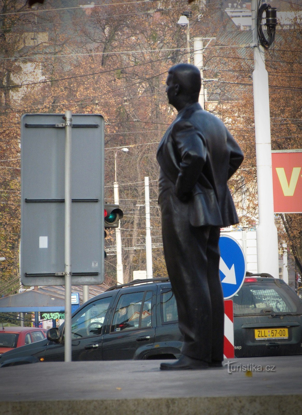 Zlín - das Denkmal für beide Batas