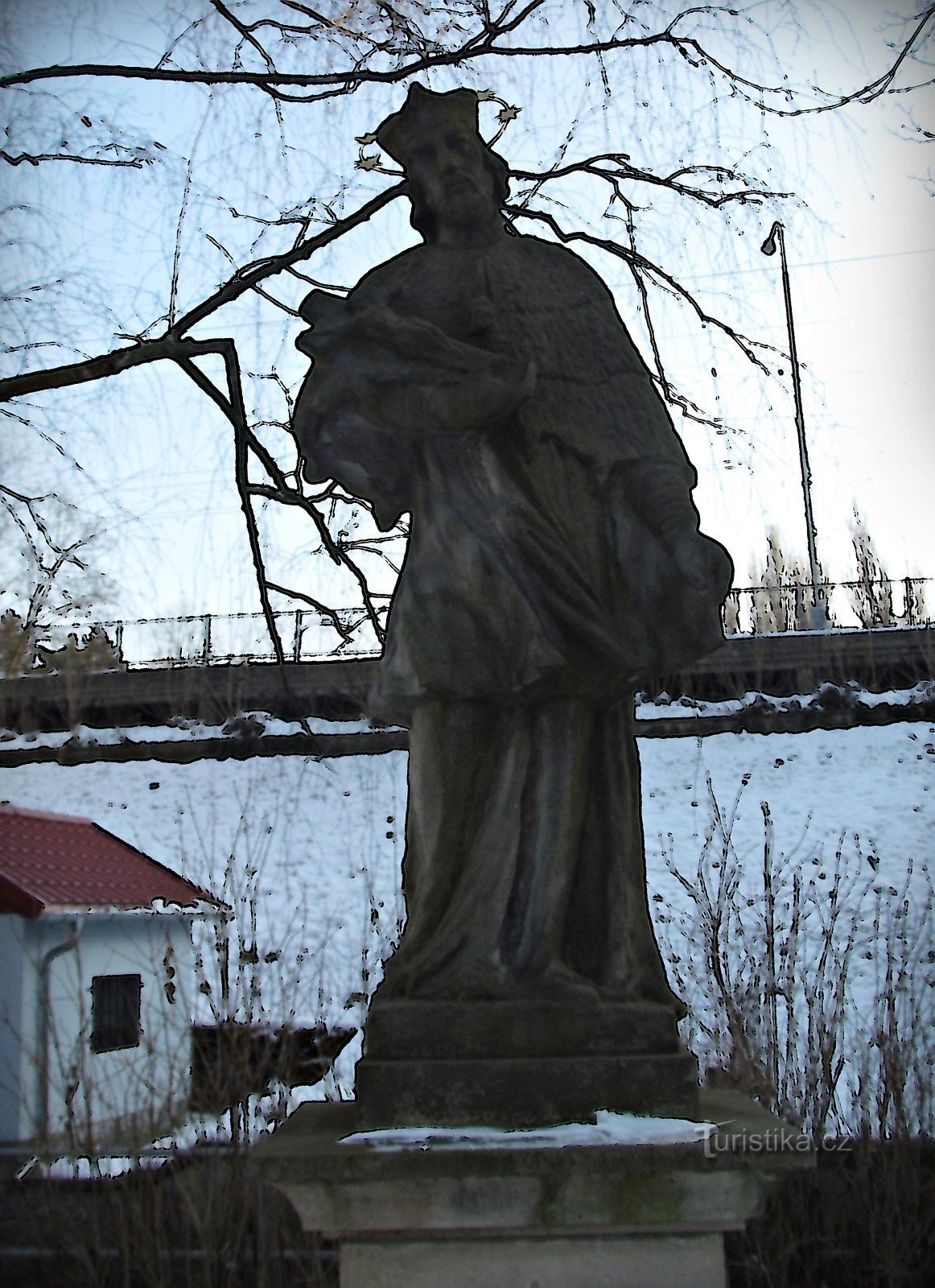 Zlín - Statue des Hl. Johannes von Nepomuk