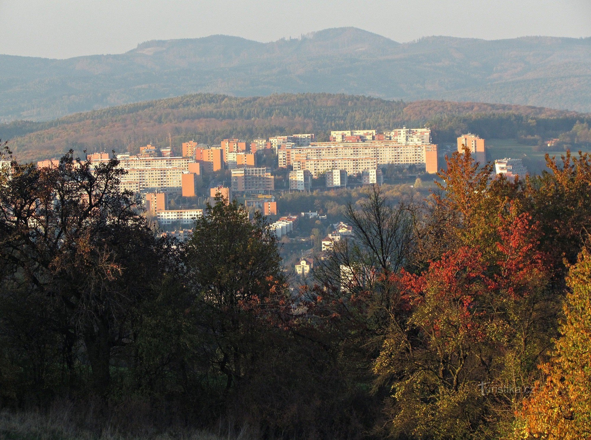 Zlín desde el mirador