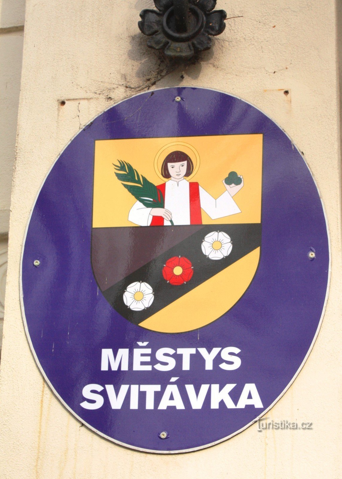 Township emblem on the office building