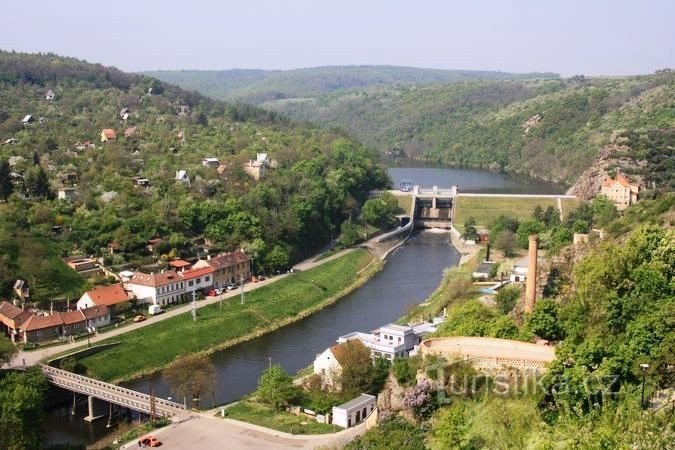 La diga di Znojmo e il fiume Dyje