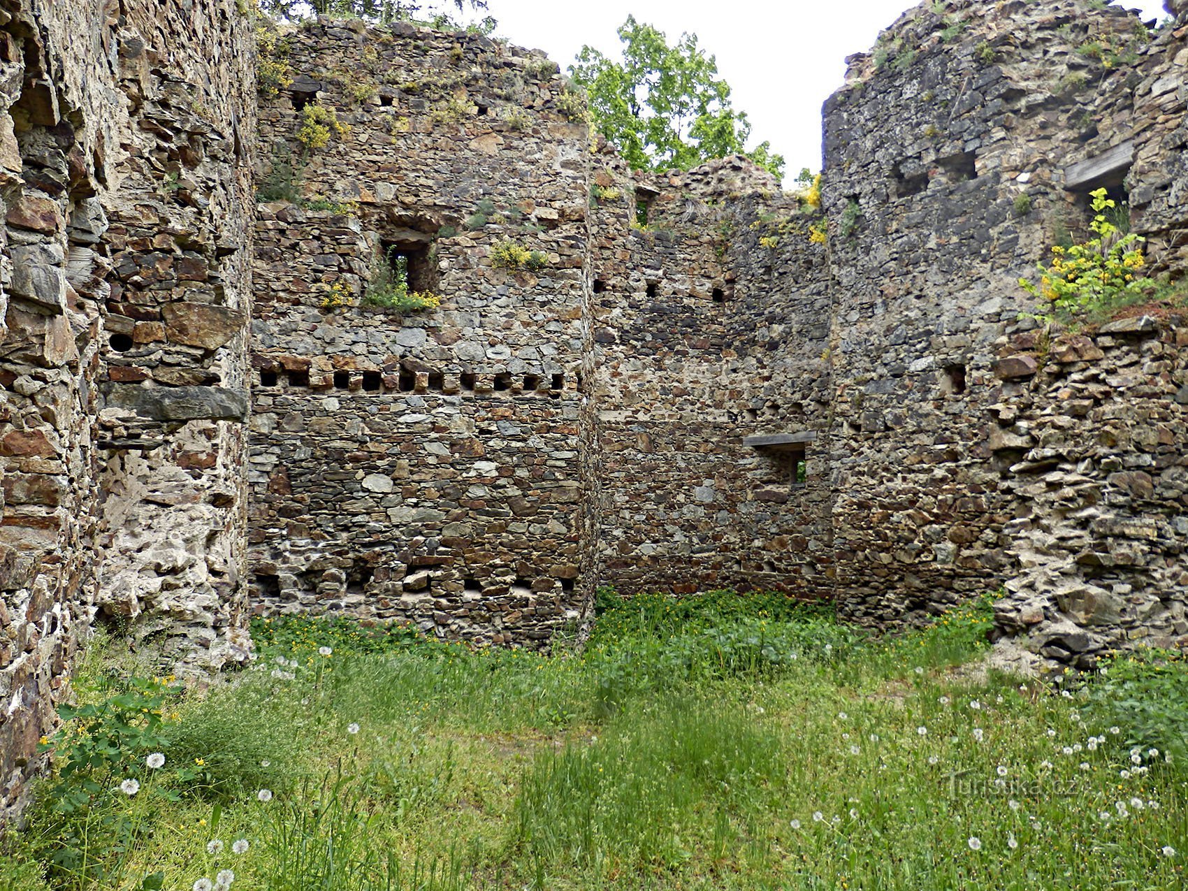 las ruinas del castillo de Cornštejn