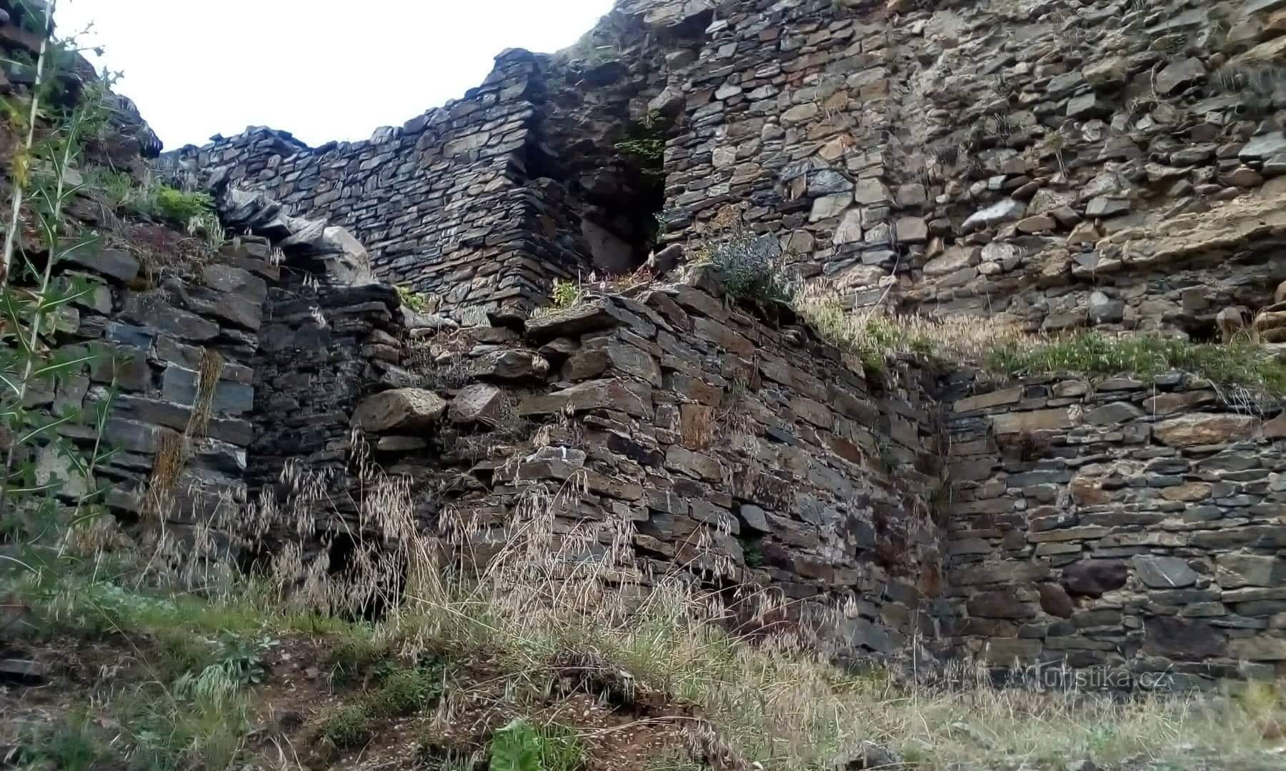 Ruinerna av slottet Dobronice