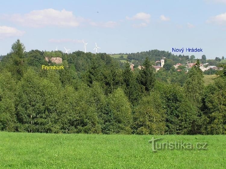 De ruïnes van het kasteel van Frymburk