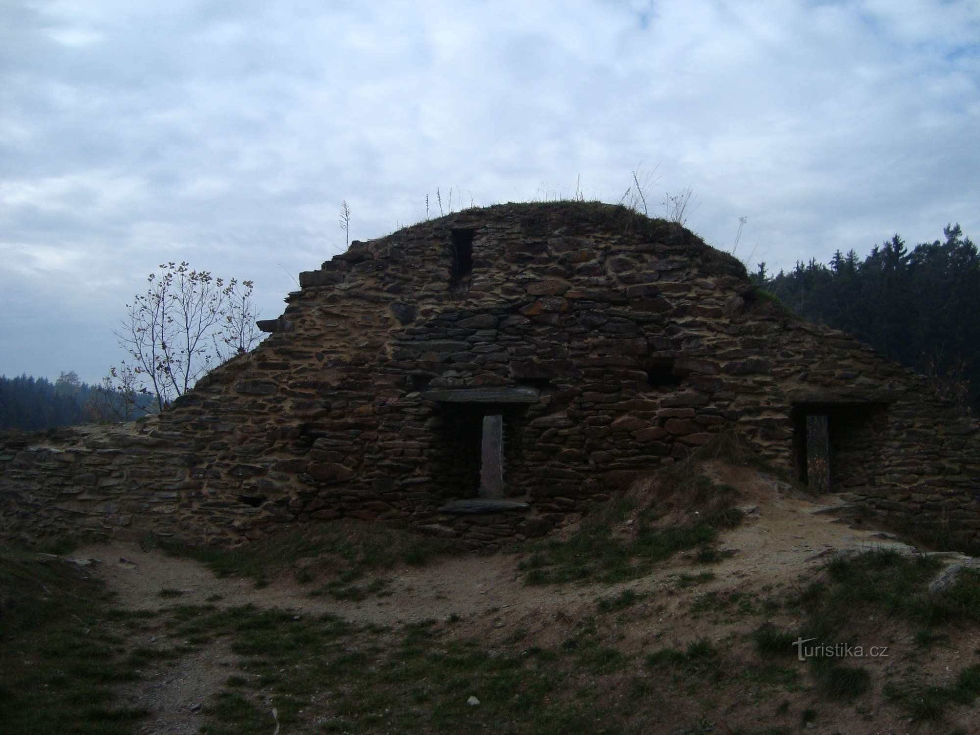 As ruínas do Castelo de Gutštejn