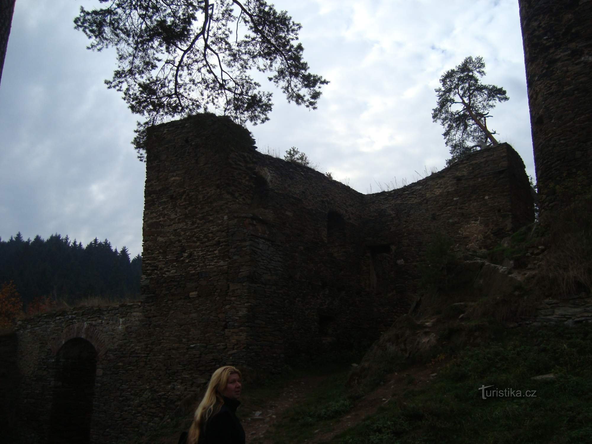 De ruïnes van het kasteel van Gutštejn