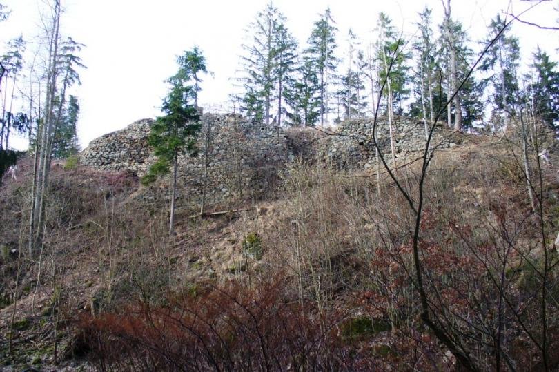 Les ruines du château de Kožlí