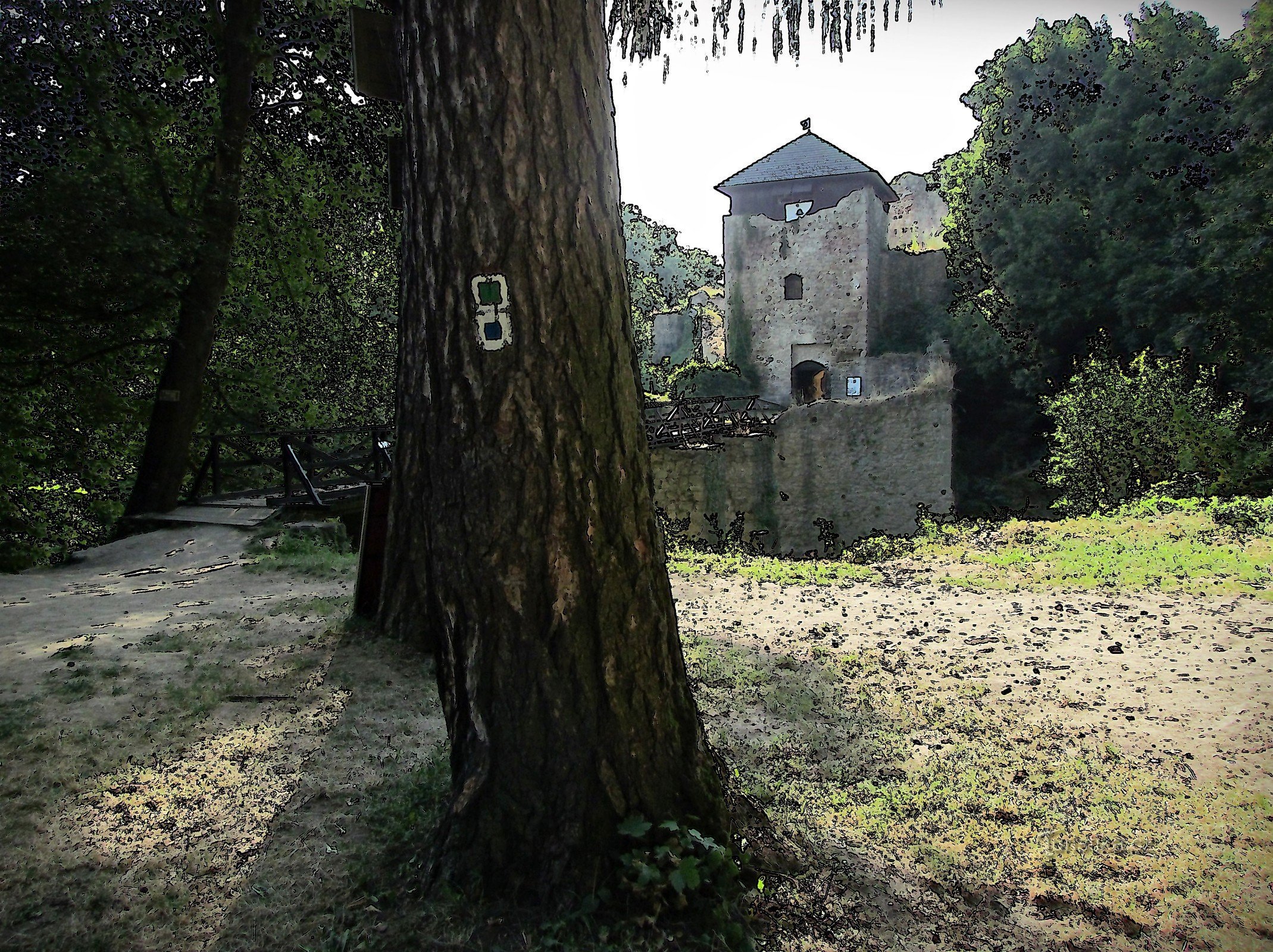 die Ruinen der Burg Lukova