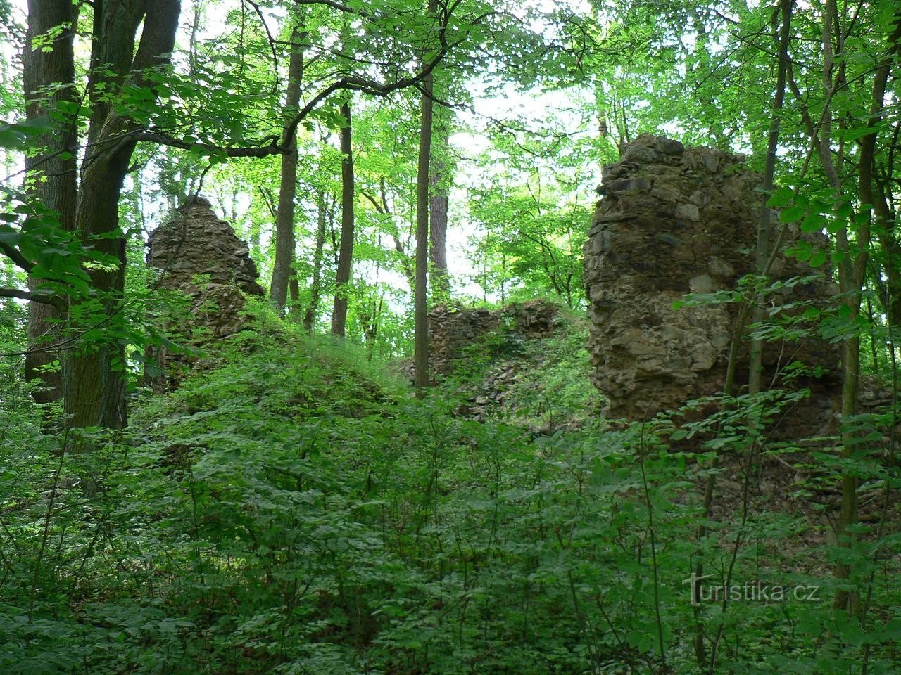 Die Ruinen der Burg Pušperka
