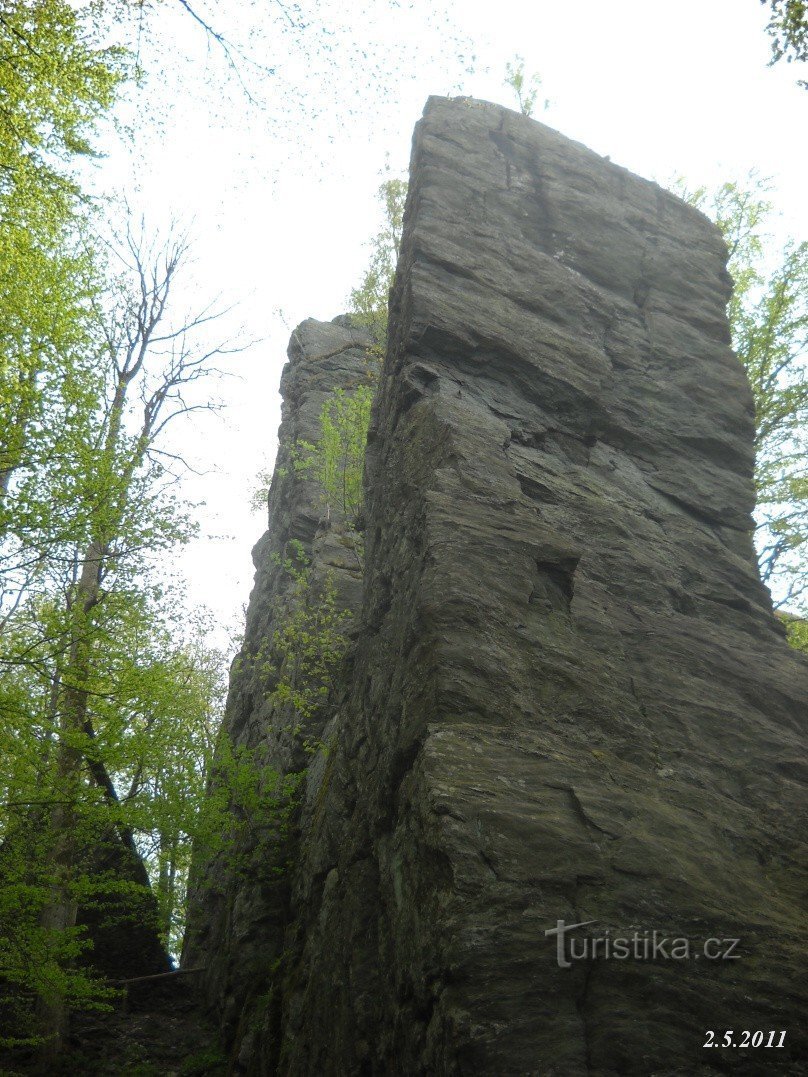 Die Ruine der Burg Rabštejn