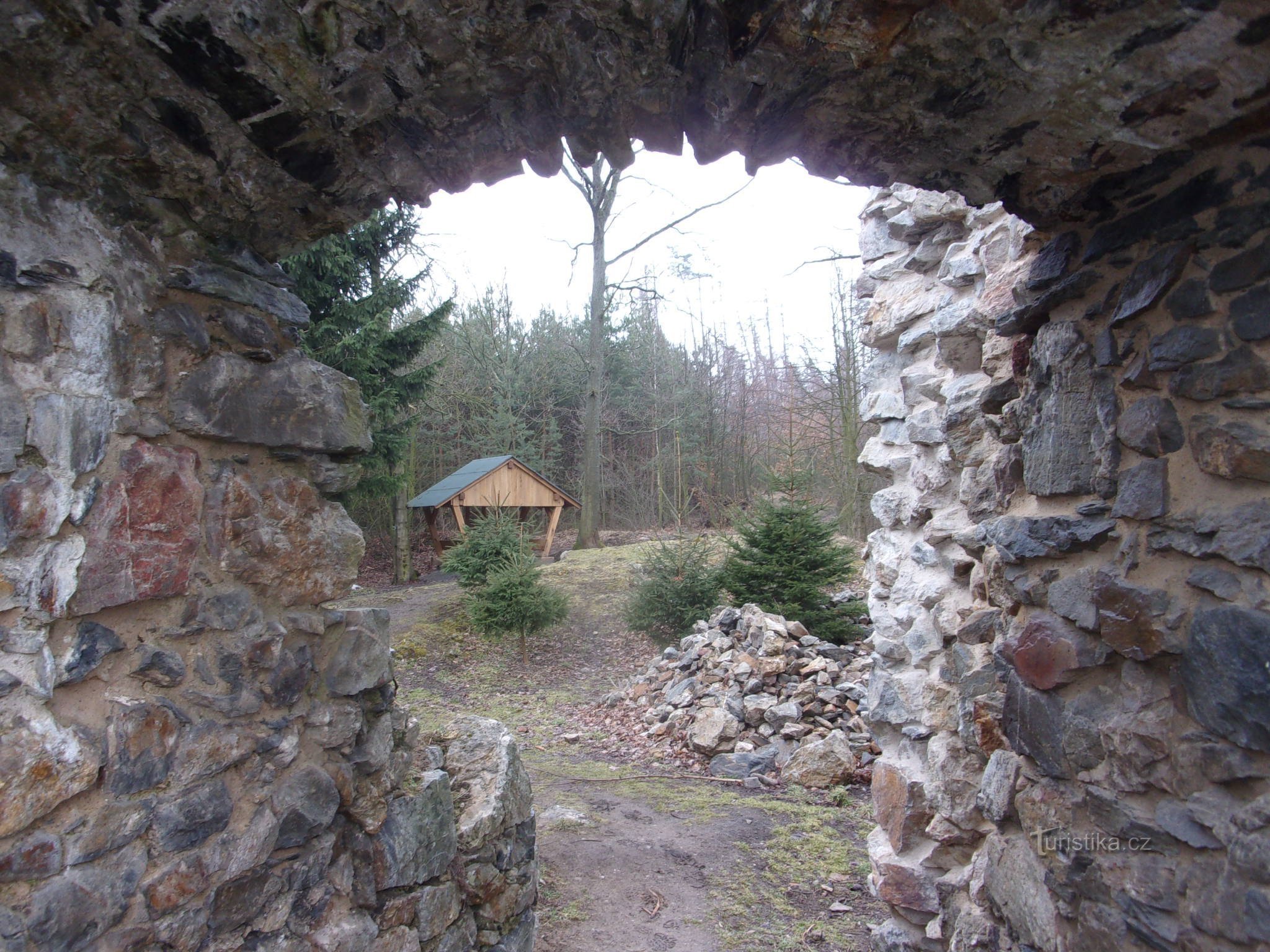 as ruínas do castelo Rabštejnek