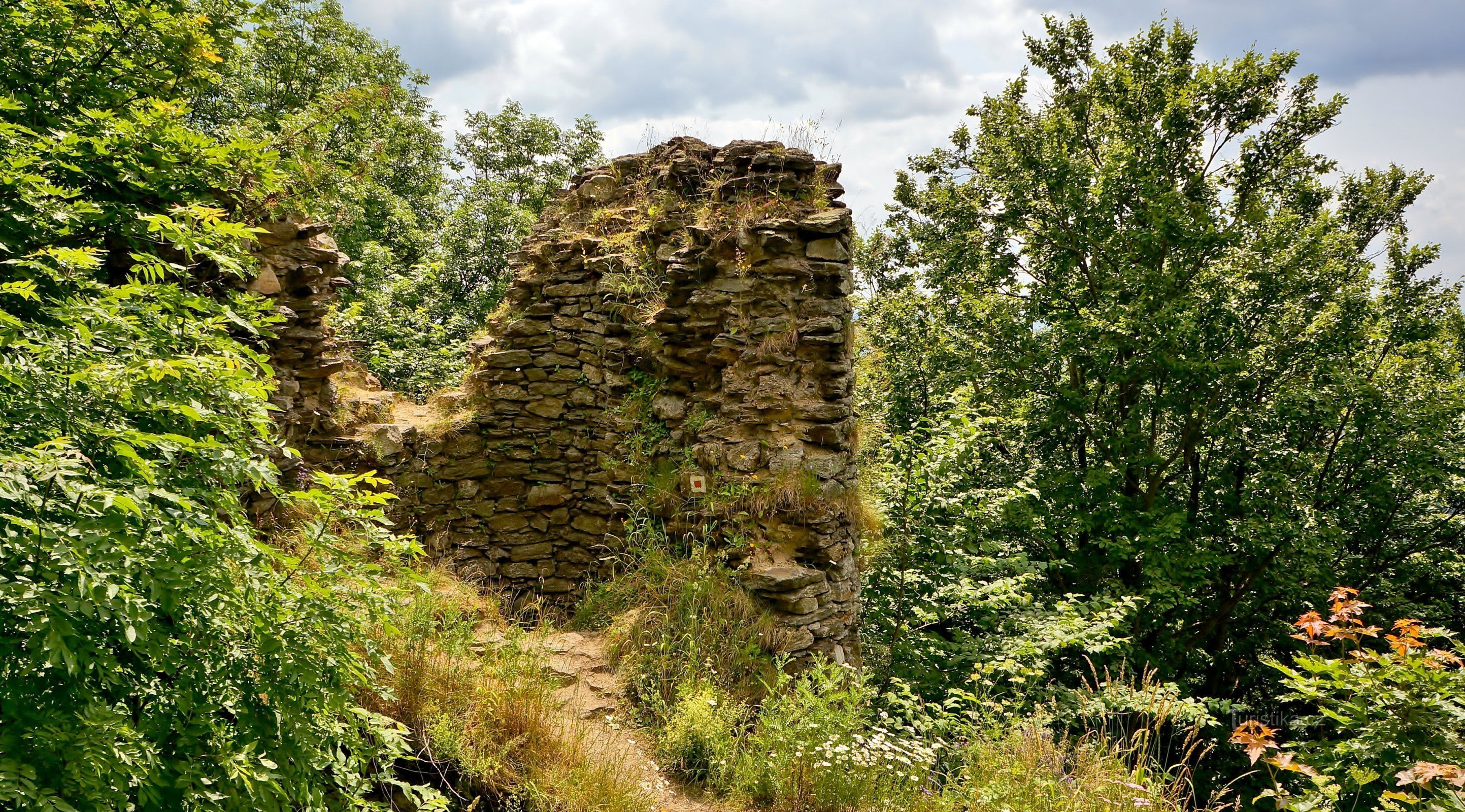 Le rovine del castello di Starý Herštejn