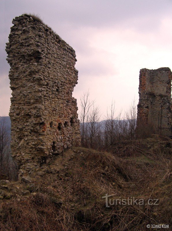 De ruïnes van Starý Jičín Castle