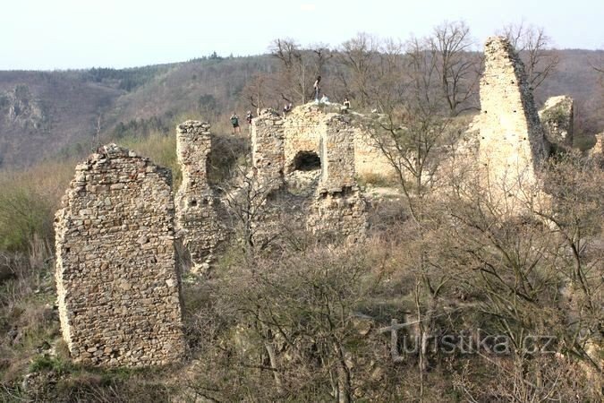 The ruins of Templštejn Castle