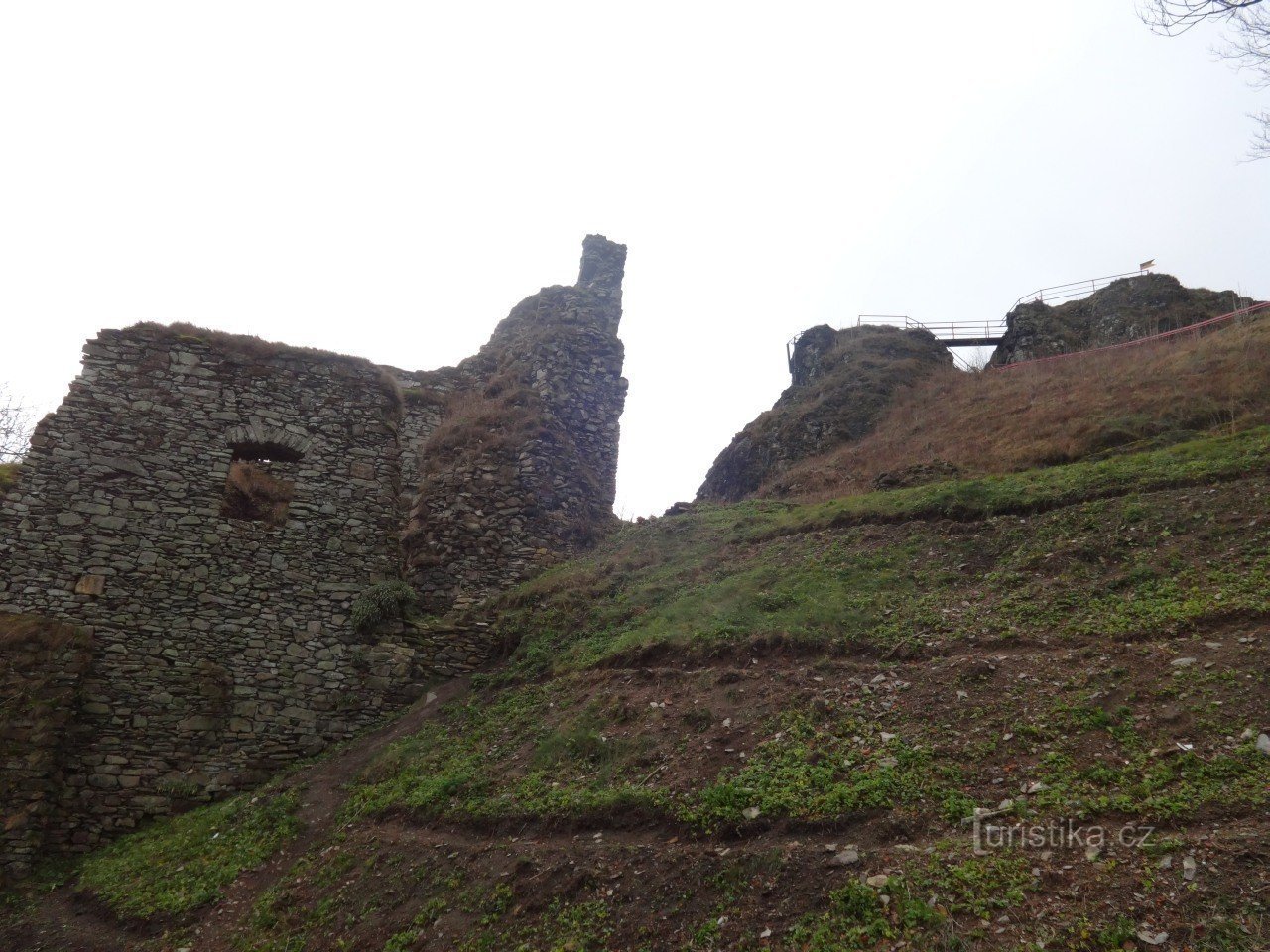 The ruins of the Tolštejn castle near the village of Jiřetín pod Jedlovou