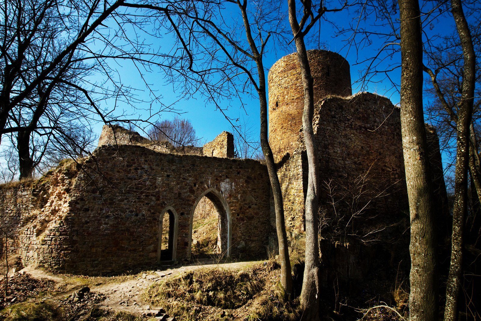 As ruínas do Castelo de Valdek