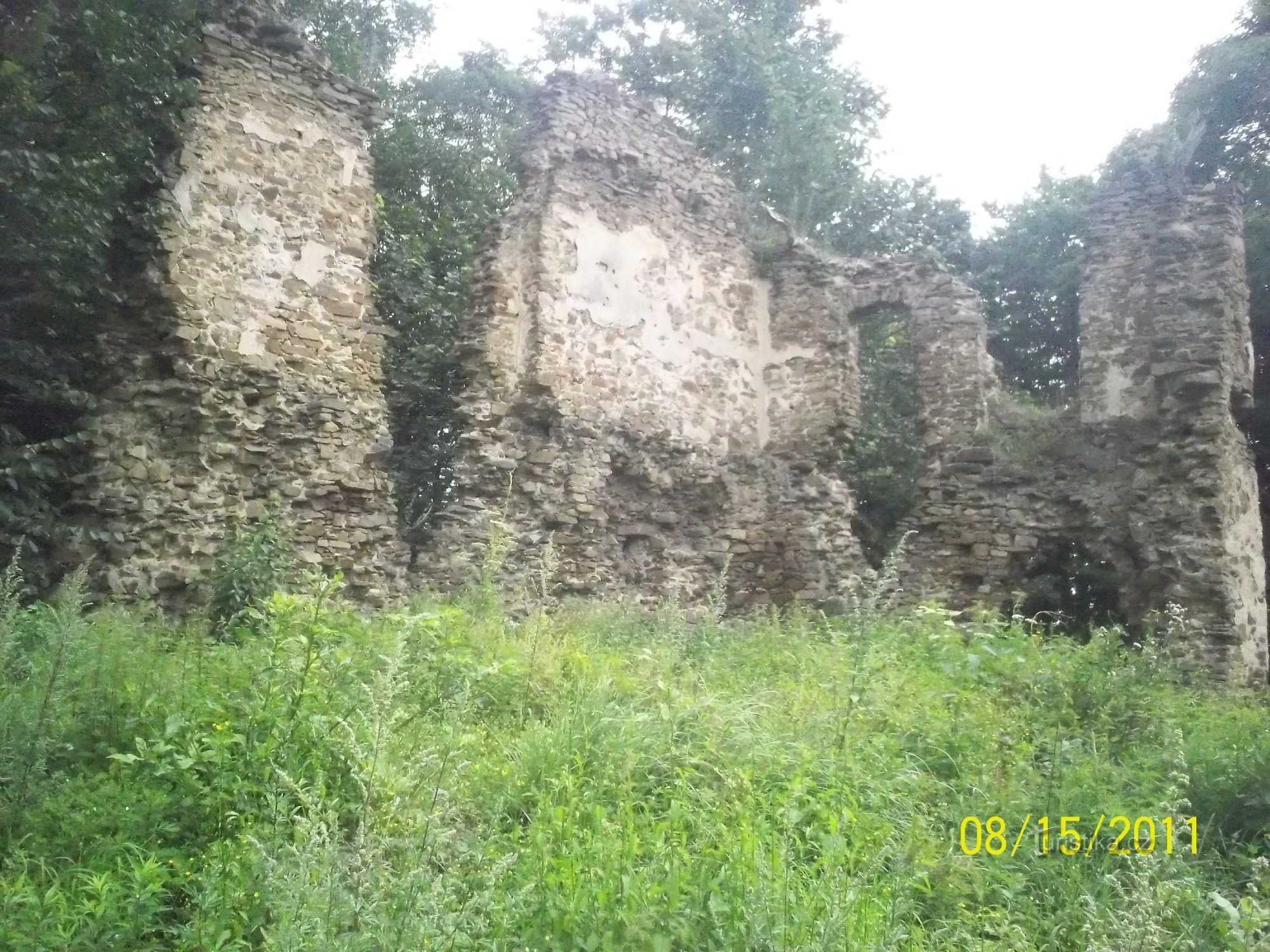 de ruïnes van het kasteel van Vikštejn