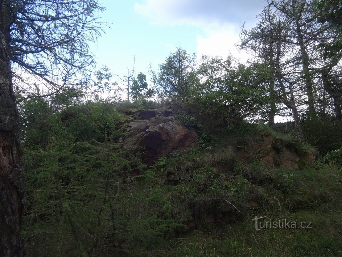 The ruins of the Vildštejn castle near the Seč water reservoir