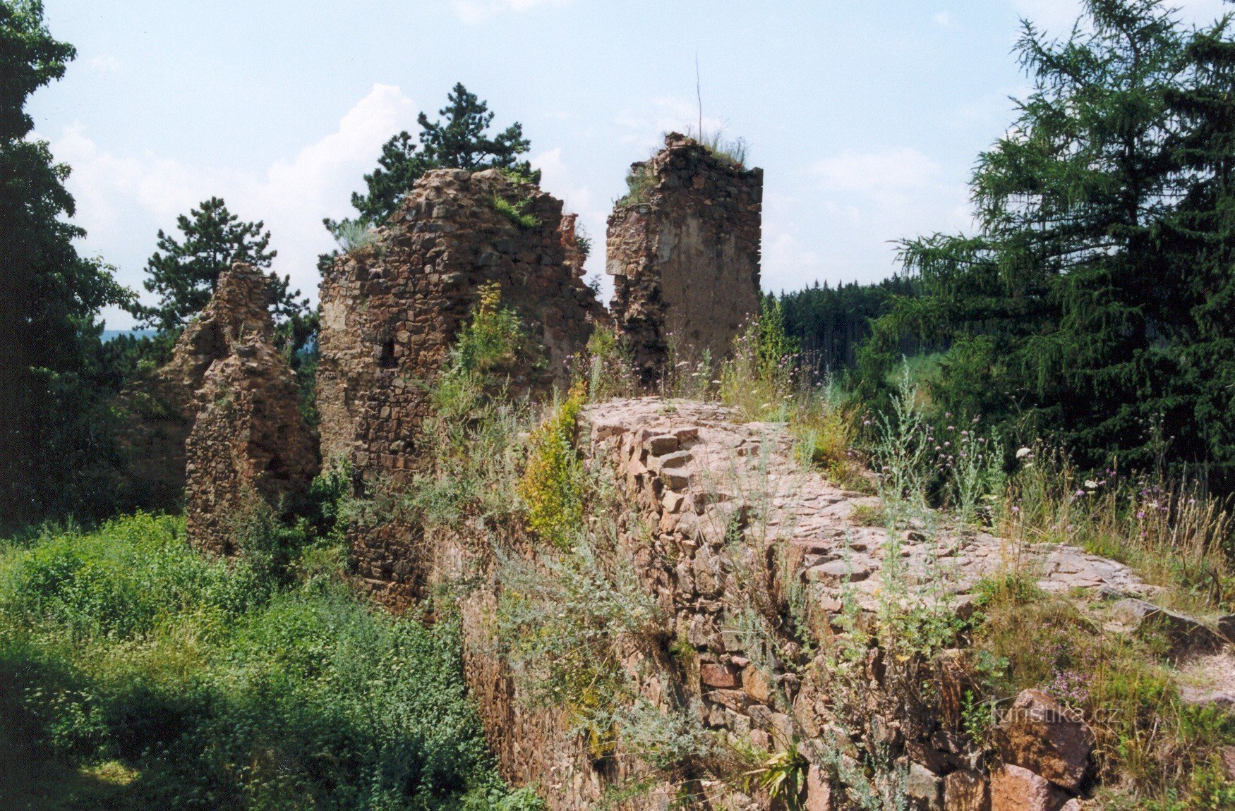 Žumberk 城堡的废墟