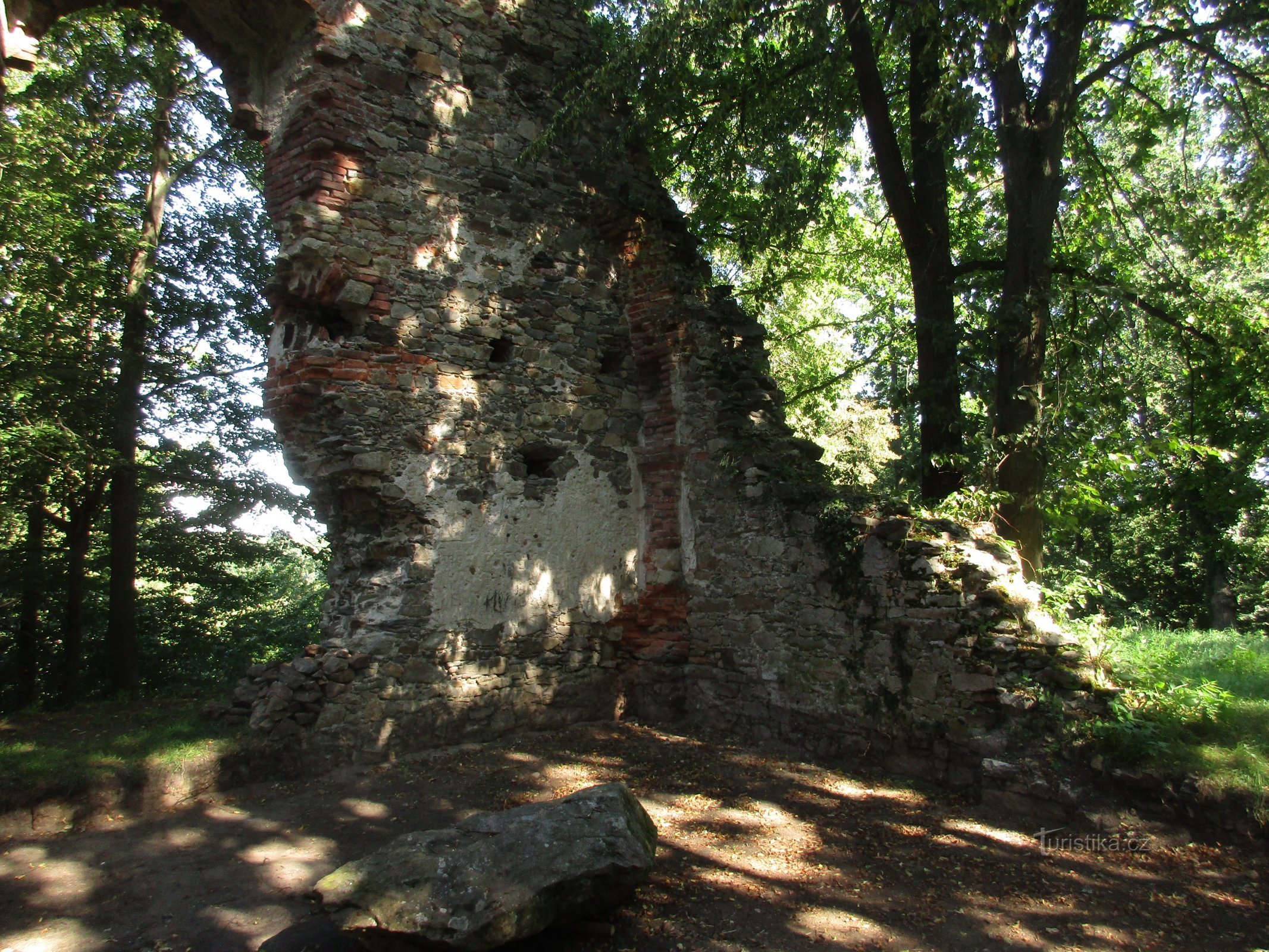 de ruïnes van de muur