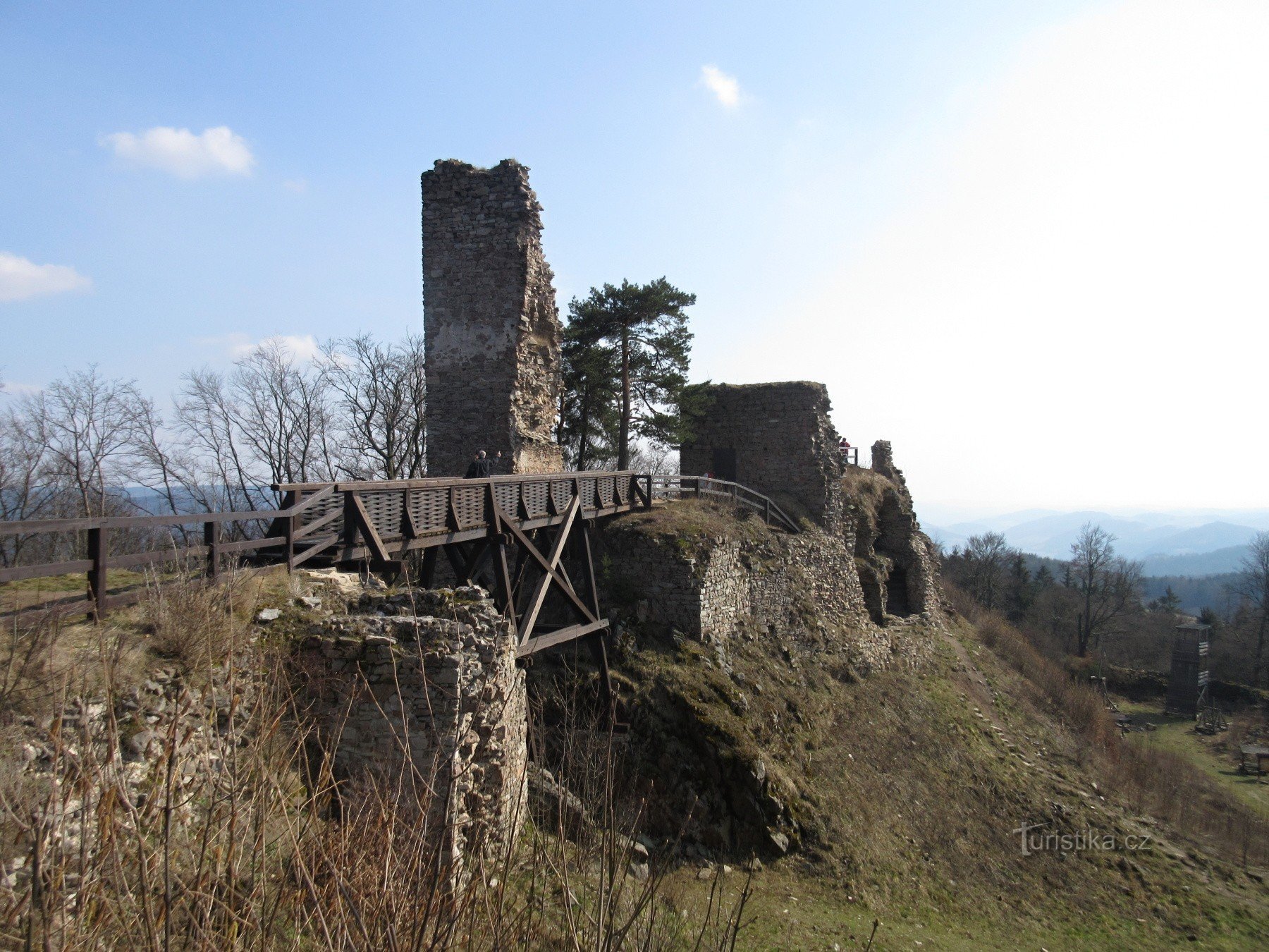 Zubštejn ruins - a place with a distant view