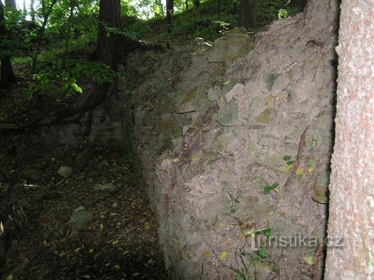 Le rovine del castello di Červená Hora