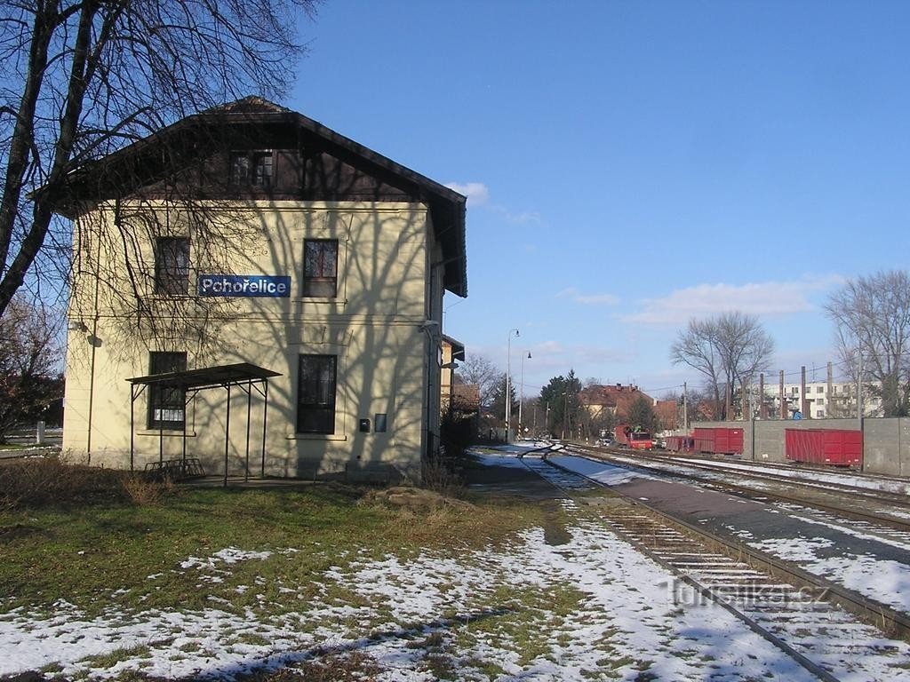 Spoorweg Pohořelice - 12.2.2009 februari XNUMX