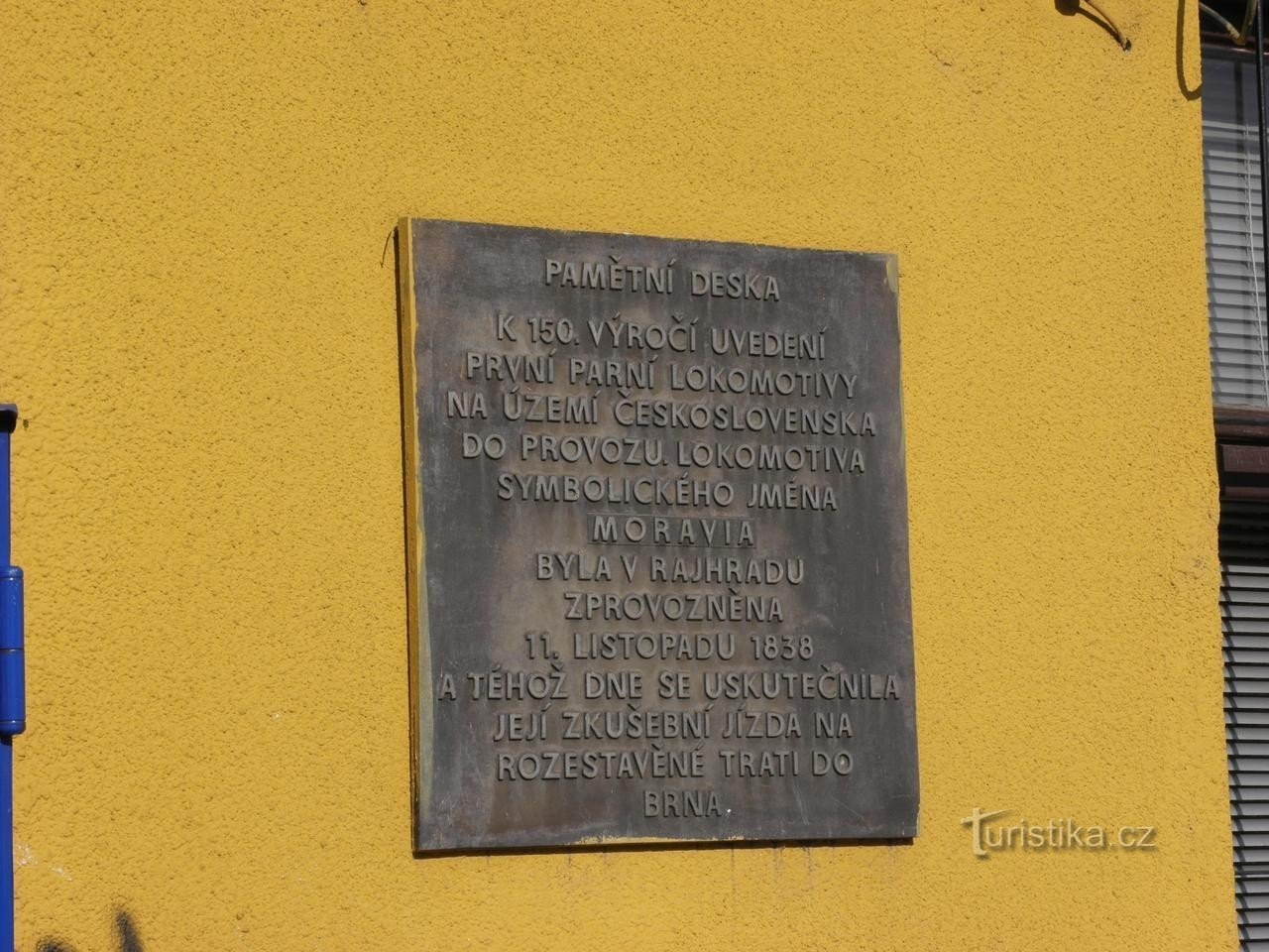 Railway Rajhrad commemorative plaque - 17.8.2009