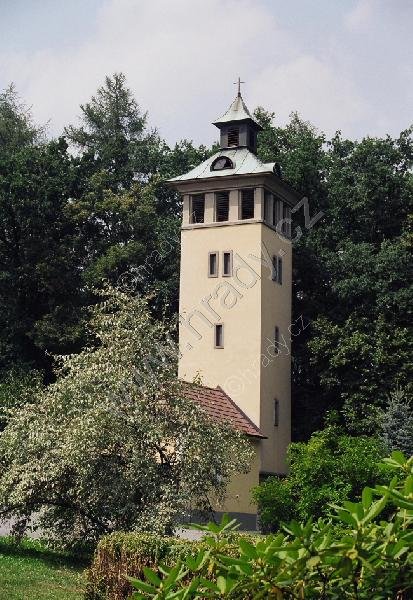 zvonice poutního areálu u kostela Jména Panny Marie