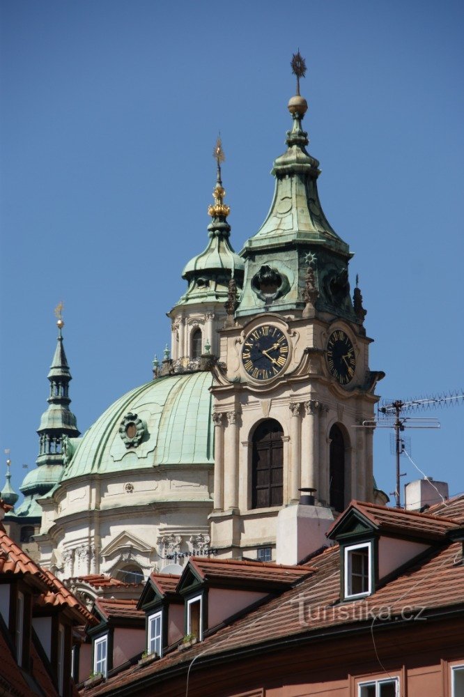 bell tower with a temple dome