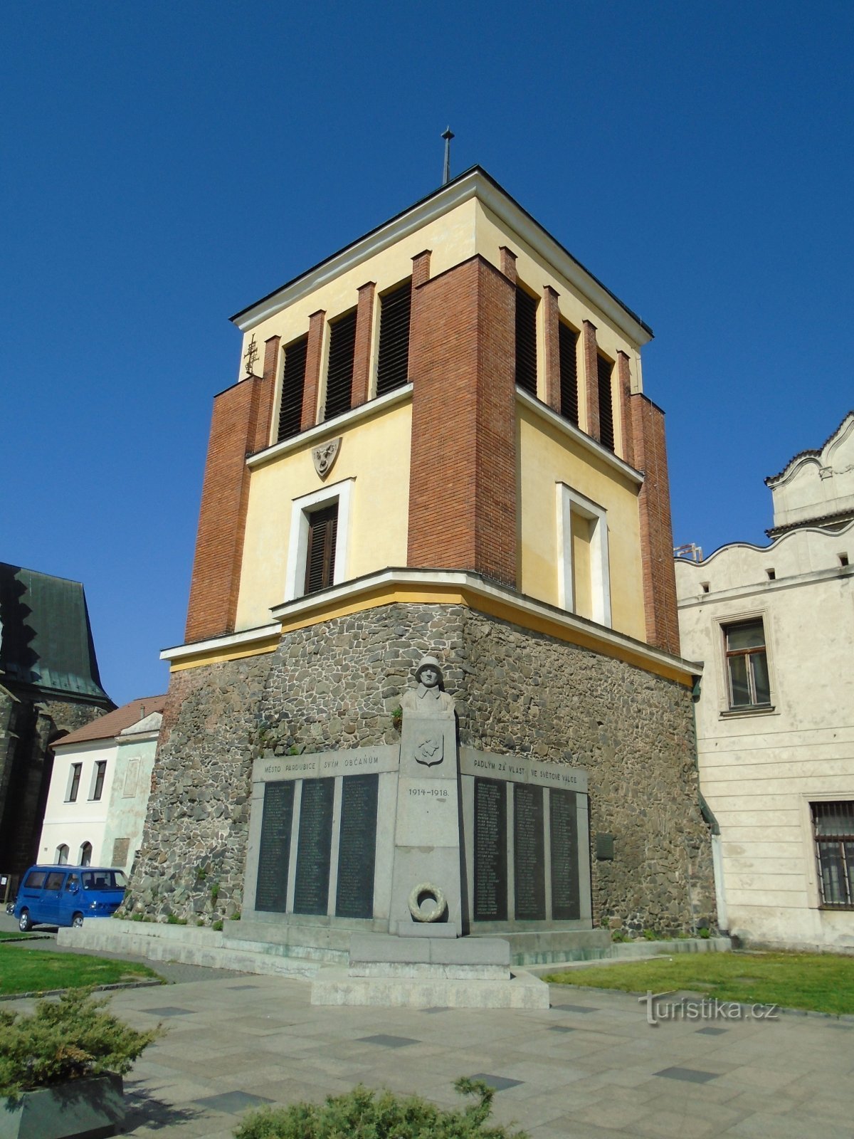 Bell tower at the church of St. Bartholomew, the Apostle (Pardubice)