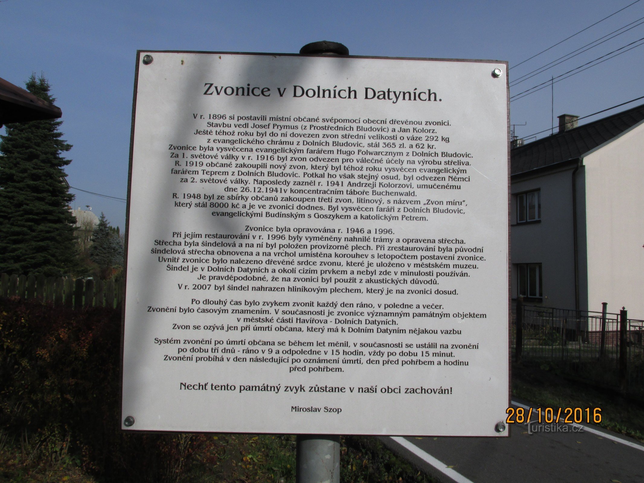 Clopotniță în Dolní Datyny