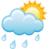 Polojasno, odpoledne mírný déšť. Teploty 5/13 °C.