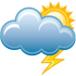 Partly clear, thunderstorms in the afternoon. Temperatures 13/21 °C.