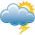 Partiellement dégagé, orages dans l'après-midi. Températures 12/21 °C.